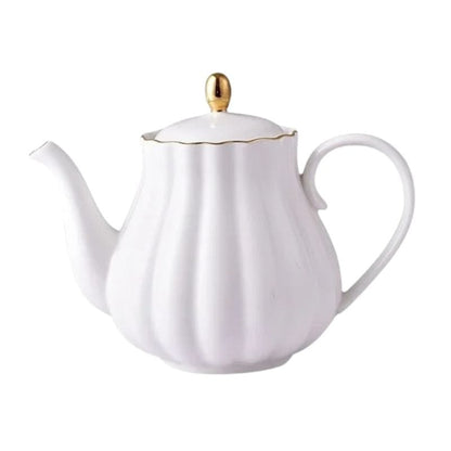 Théière Anglaise en Céramique 800ML 800 ml / Blanc Porcelaine
