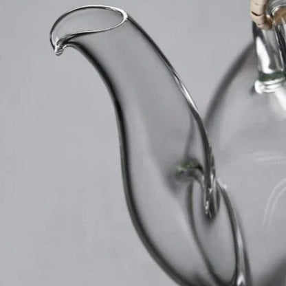 Théière Anse Bambou en Verre Borosilicate 600ML - 800ML