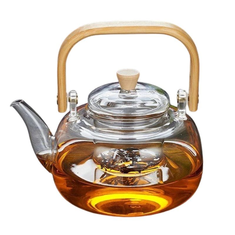 Théière Asiatique en Verre Borosilicate 1L 1000 ml