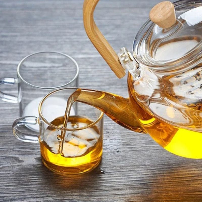 Théière Asiatique en Verre Borosilicate 1L 1000 ml