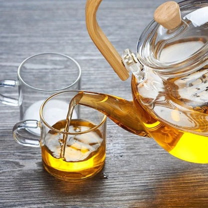 Théière Asiatique en Verre Borosilicate 1L 1000 ml