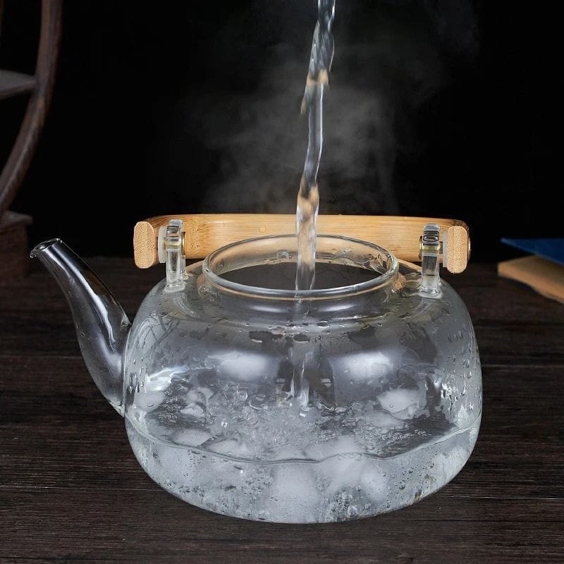Théière Asiatique en Verre Borosilicate 1L 1000 ml