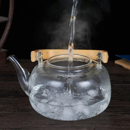 Théière Asiatique en Verre Borosilicate 1L 1000 ml