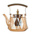 Théière avec Passoire en Verre Facetté 1L 1000 ml / Ambre Doré