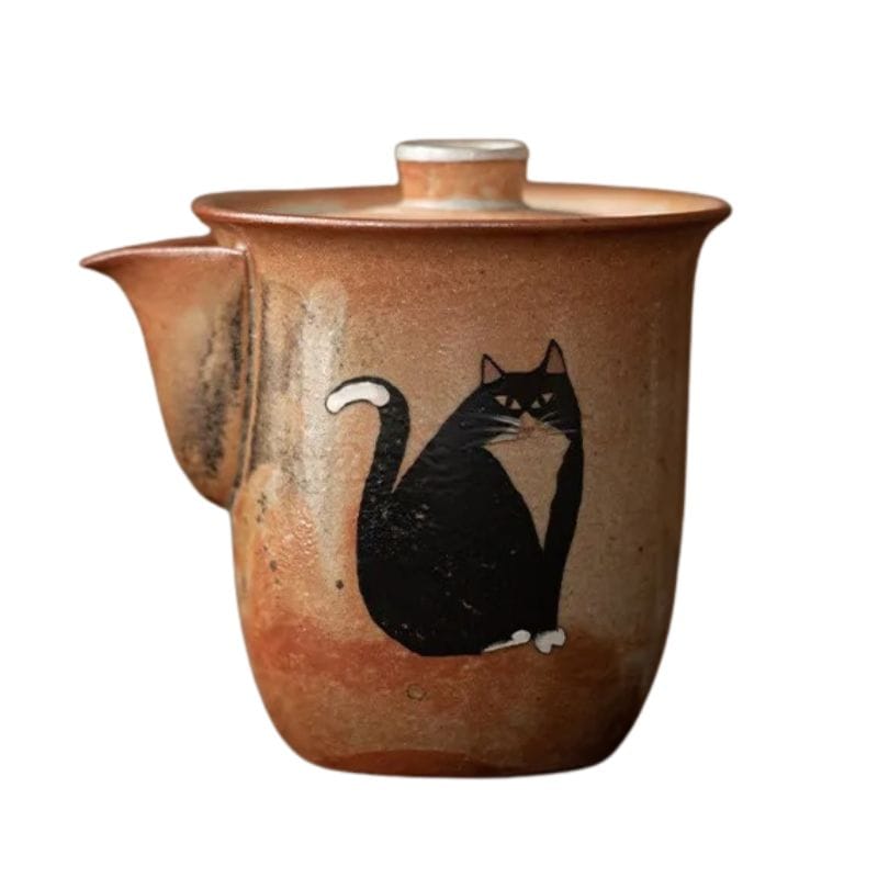 Théière Chat Artisanale 180ML 180 ml / Chat Nocturne