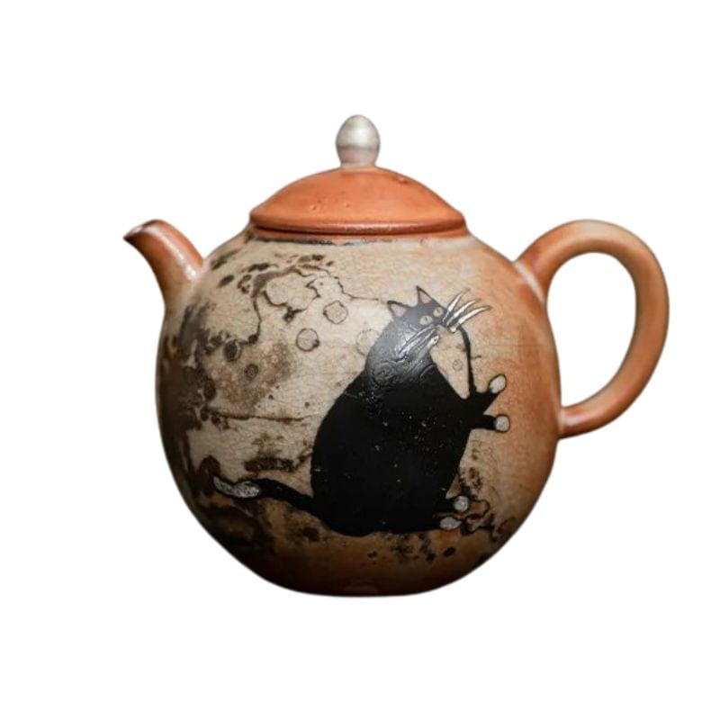 Théière Chat Vintage en Céramique 100ML 100 ml / Gardien du Thé