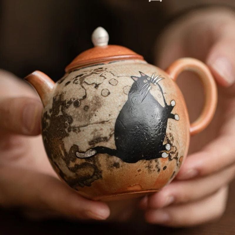 Théière Chat Vintage en Céramique 100ML