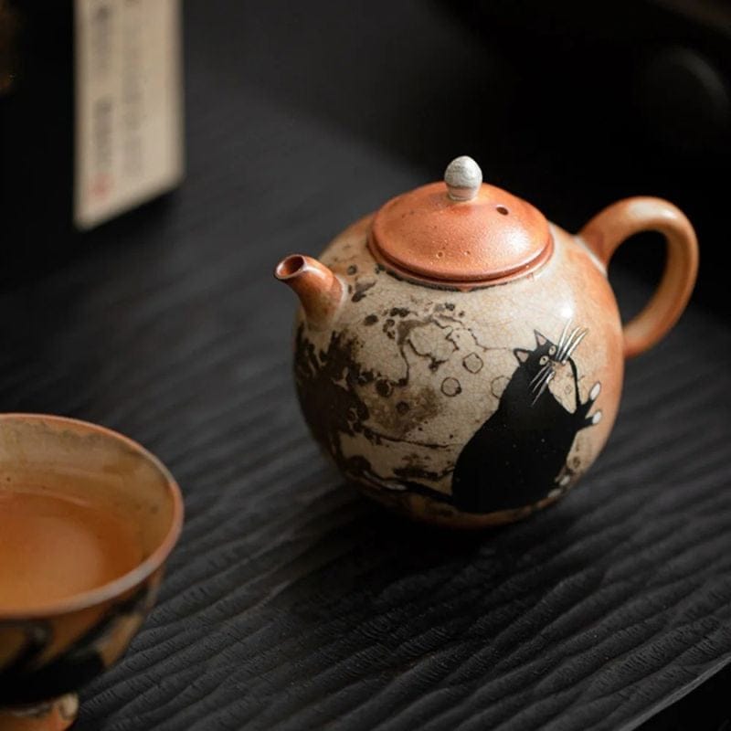 Théière Chat Vintage en Céramique 100ML