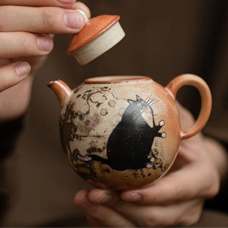 Théière Chat Vintage en Céramique 100ML