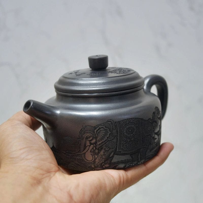 Théière Éléphant en Argile Sculptée 280ML 280 ml