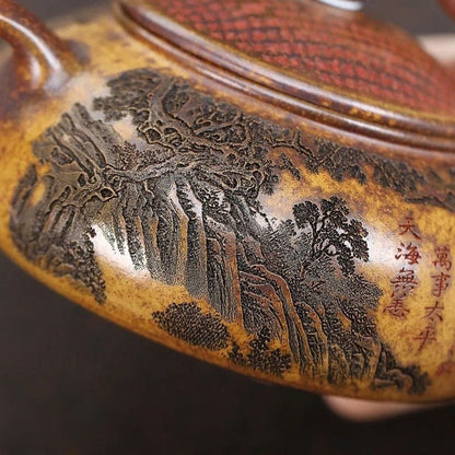 Théière en Argile Sculptée 290ML 290 ml