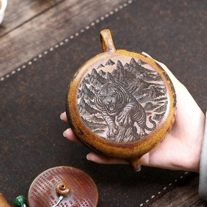 Théière en Argile Sculptée 290ML 290 ml