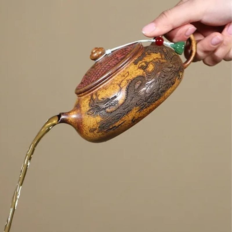 Théière en Argile Sculptée 290ML 290 ml