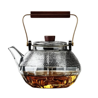Théière en Verre avec Anse en Bois 1140 ml