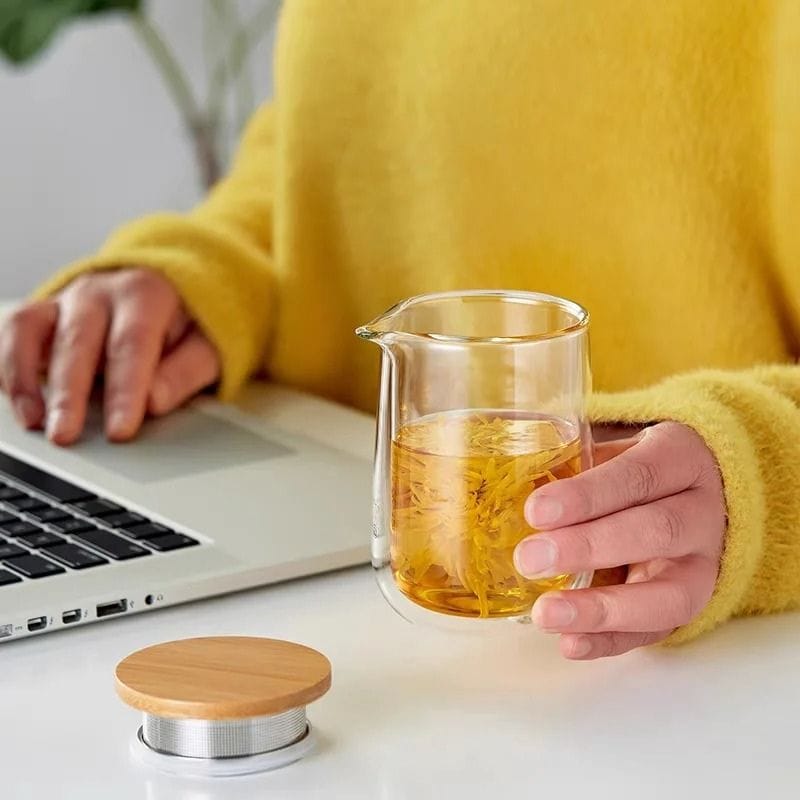 Théière en Verre Double Paroi 220ML 220 ml