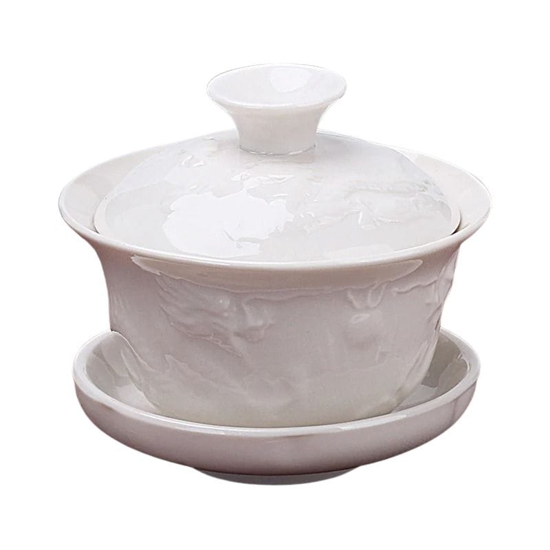 Théière Gaiwan en Porcelaine 100ML 100 ml / Blanc Impérial