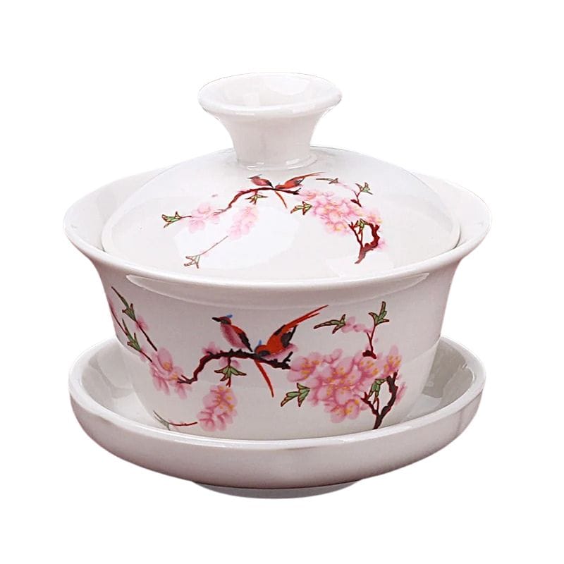 Théière Gaiwan en Porcelaine 100ML 100 ml / Fleurs de Cerisier