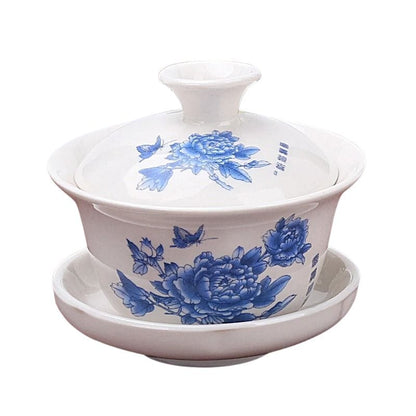 Théière Gaiwan en Porcelaine 100ML 100 ml / Porcelaine Azur