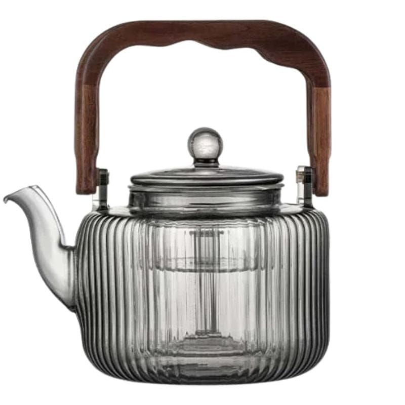 Théière Induction en Verre Borosilicate 1.2L 1200 ml / Verre Fumé