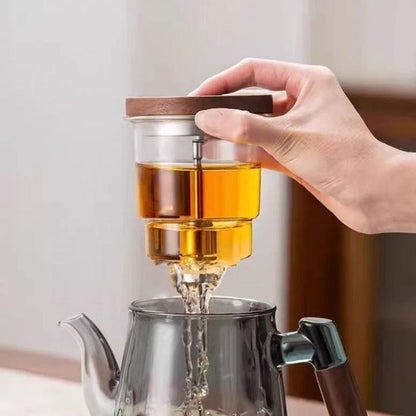 Théière Infusion Automatique en Verre 500ML Gray 500ML / 400-600ml