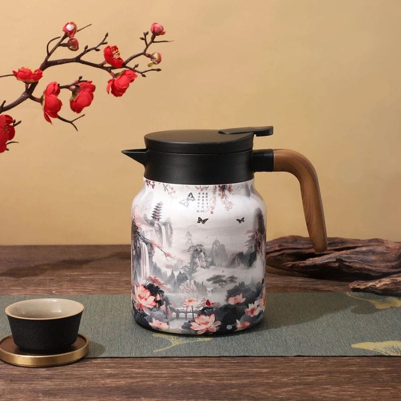 Théière Isotherme 1L en Acier Inoxydable