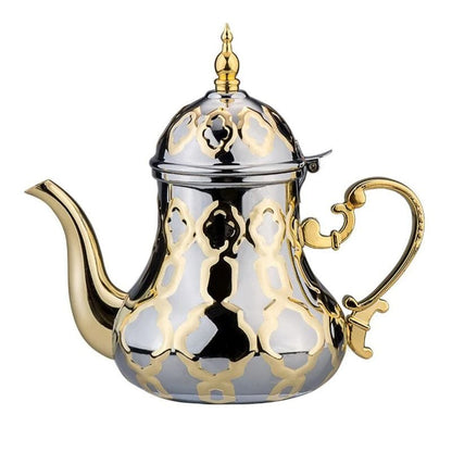 Théière Marocaine Traditionnelle 1.4L 1400 ml / Argent Ornemental
