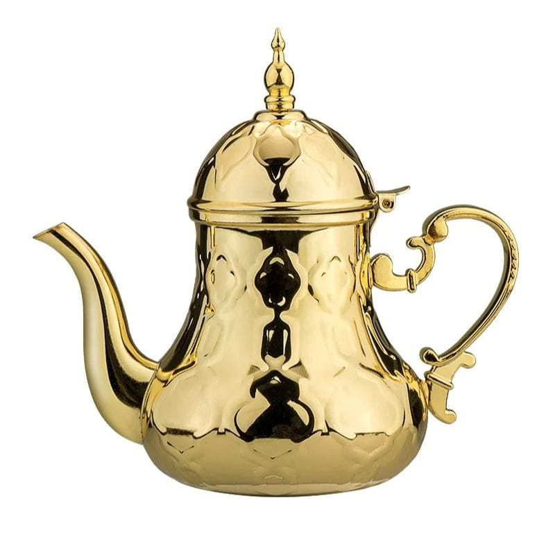 Théière Marocaine Traditionnelle 1.4L 1400 ml / Or Classique