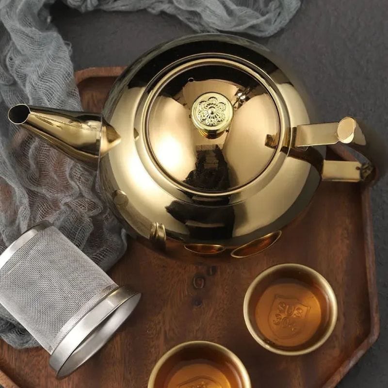 Théière Métal en Acier Inoxydable 1.5L