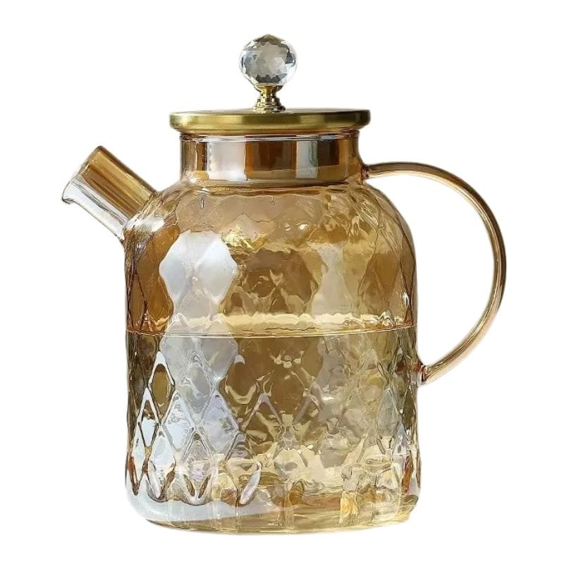 Théière Moderne en Verre Facetté 1L - 1.8L 1800 ml