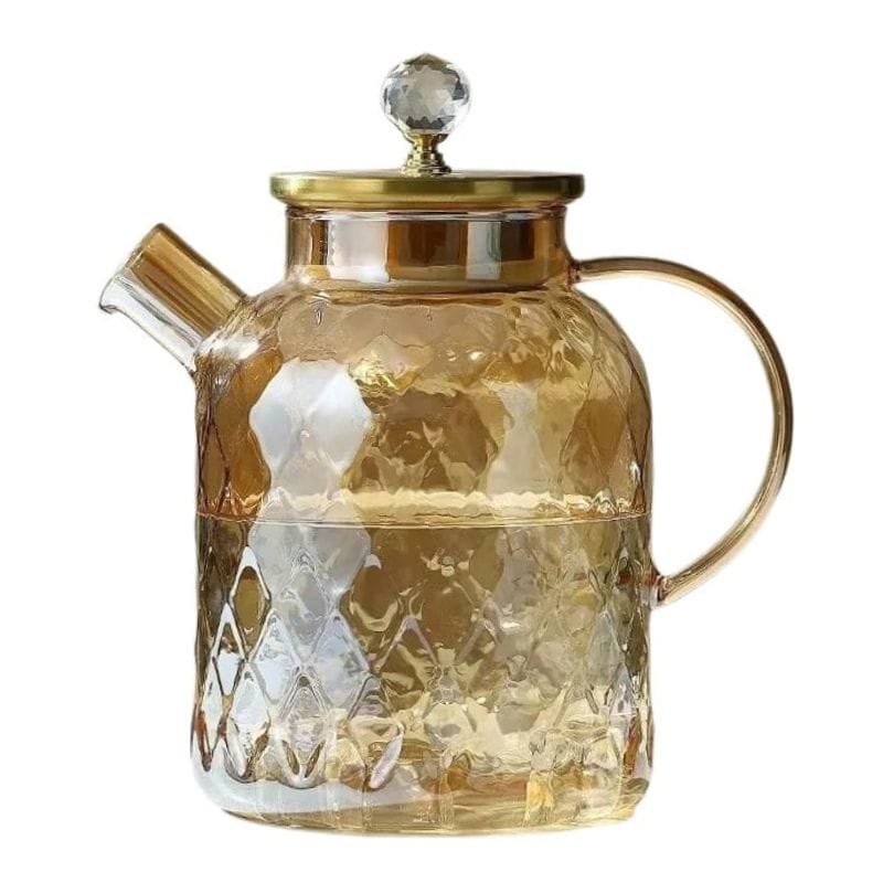 Théière Moderne en Verre Facetté 1L - 1.8L 1800 ml