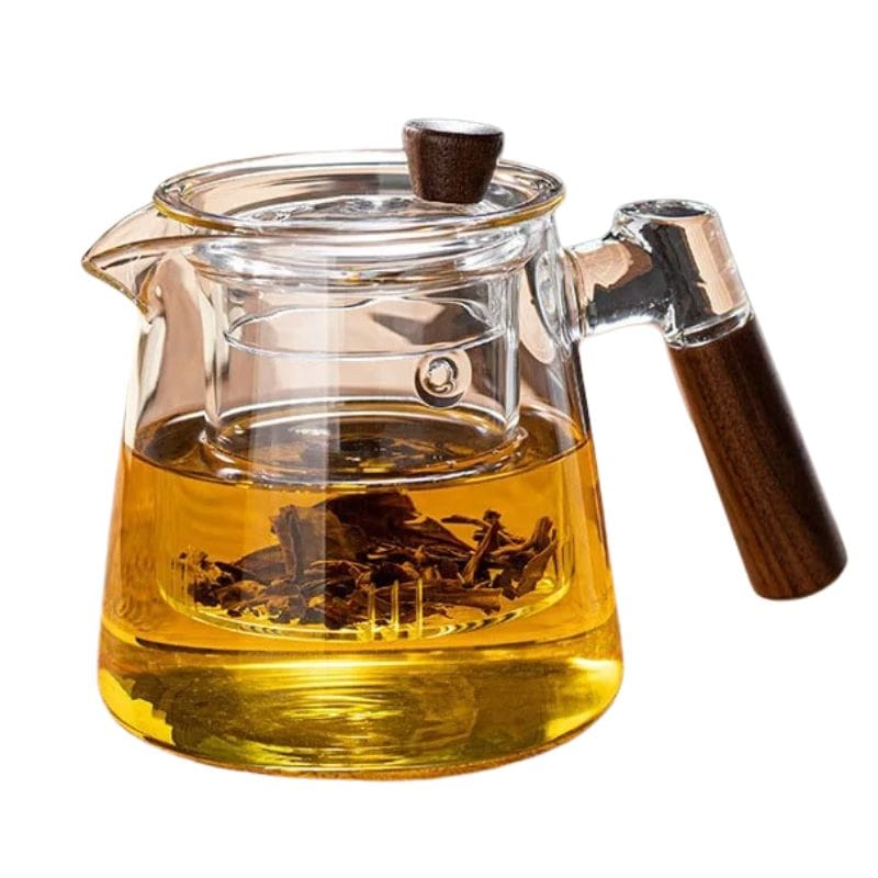 Théière Originale en Verre &amp; Bois 600ML 600 ml / Verre Clair