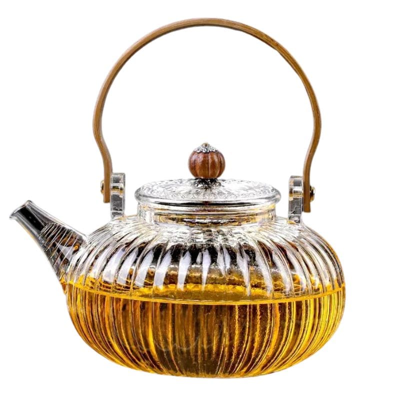 Théière Plaque Induction en Verre Côtelé 850ML 850 ml / Verre Clair