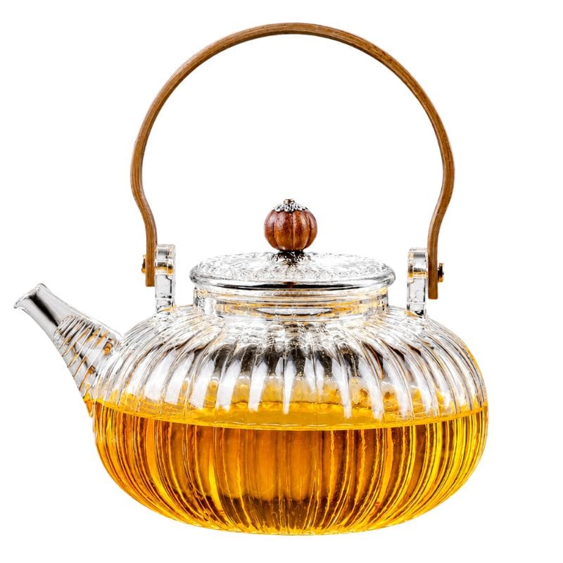 Théière Plaque Induction en Verre Côtelé 850ML 850 ml / Verre Clair