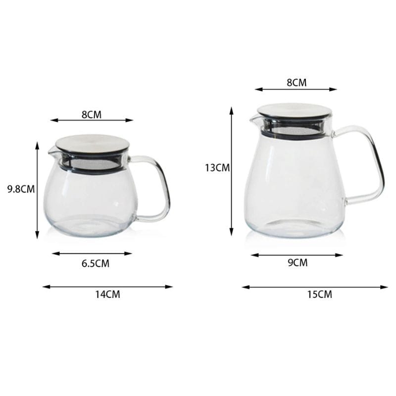 Théière pour Thé Glacé en Verre avec Filtre 500ML - 800ML
