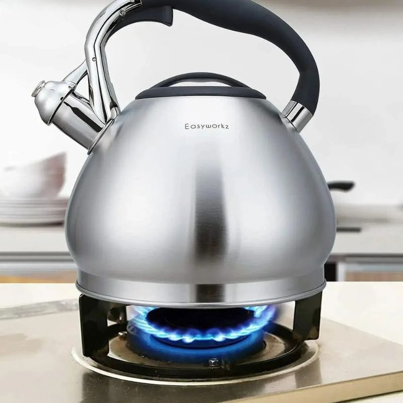 Théière Sifflante Inox Compatible Induction 2.3L - 3L