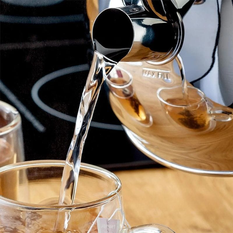 Théière Sifflante Inox Compatible Induction 2.3L - 3L