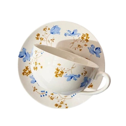 Théière Style Anglais Fleurie avec Tasse 480ML 480 ml