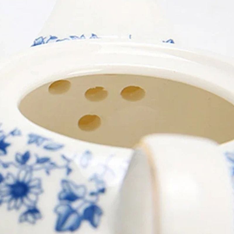 Théière Tasse Intégrée en Porcelaine Fleurie 350ML 350 ml