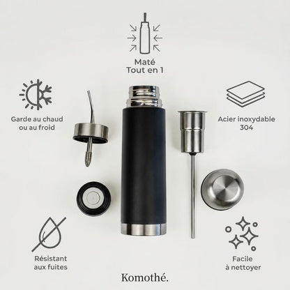 Thermos Maté Isotherme avec Paille Intégrée 500ML - 750ML